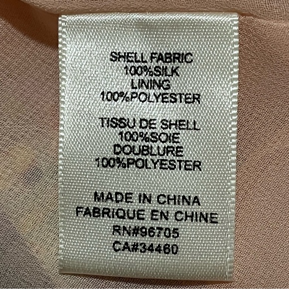 Rebecca Taylor Dress Size 12 Silk Floral Wrap Over Flutter Sleeves Preowned - Picture 12 of 12